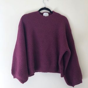 Balloon sleeve sweater